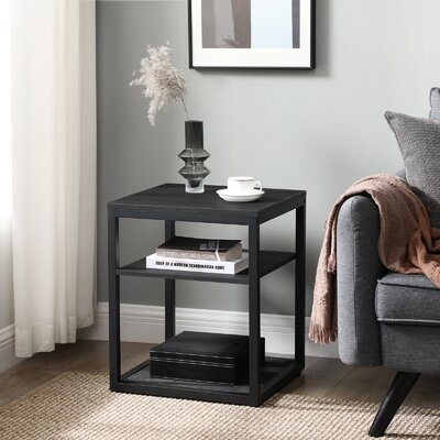 Cladia Floor Shelf End Table with Storage - Image 0