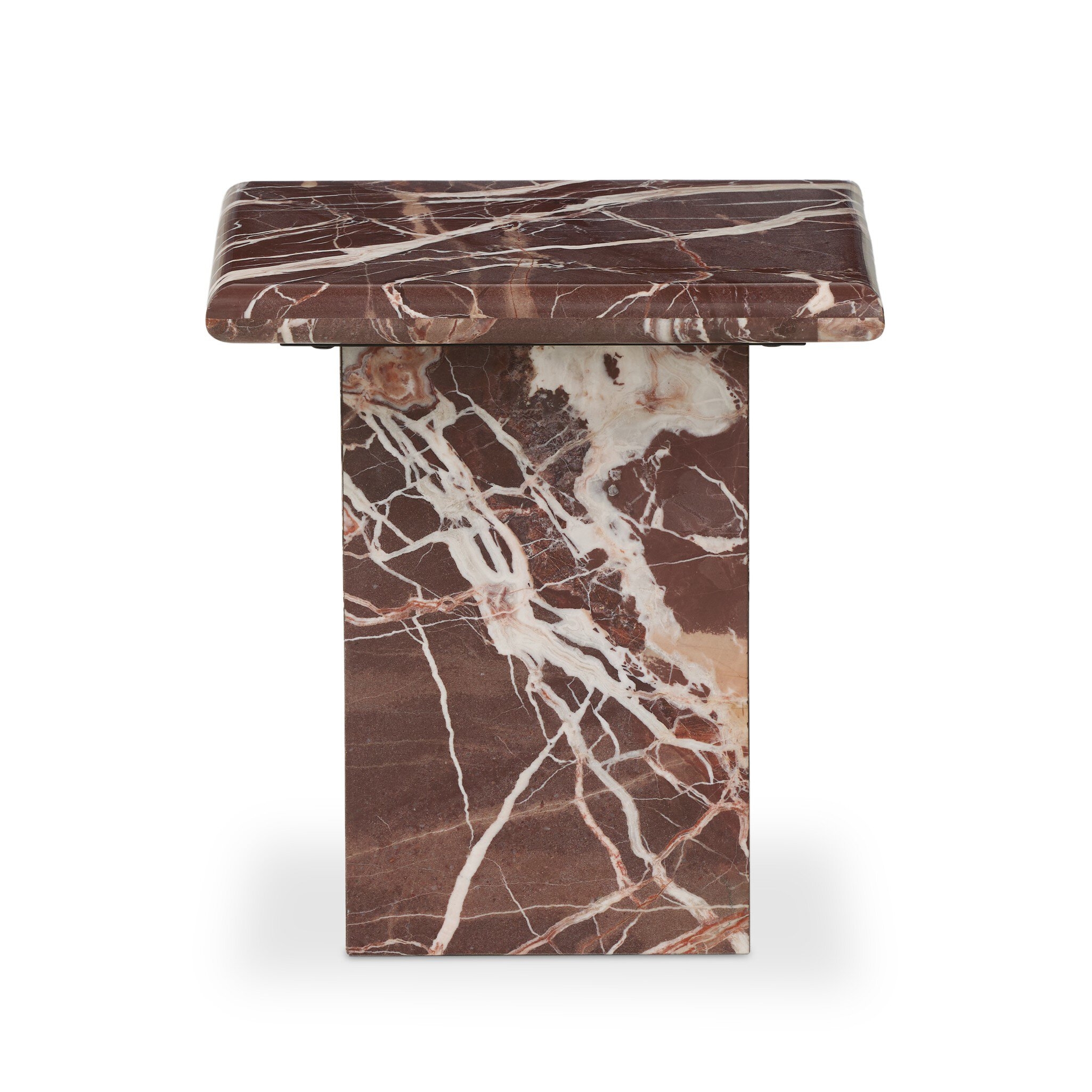 Arum End Table - Merlot Marble - Image 0