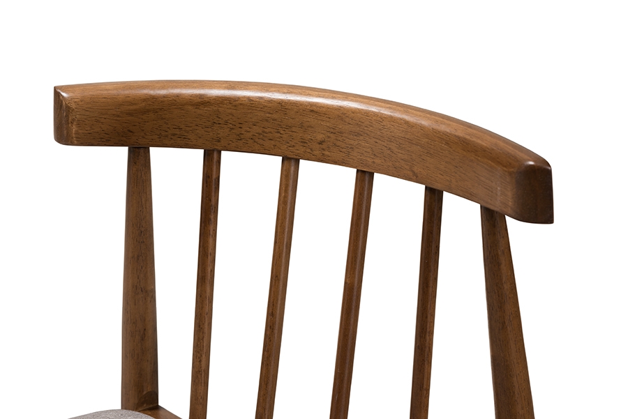 Wyatt Mid-Century Modern Walnut Wood Dining Chair (Set of 2) - Image 4