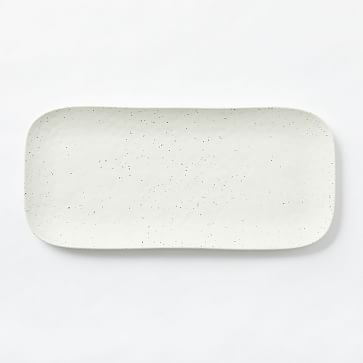Melamine Serveware, Tray, Organic Stone, Individual, White - Image 0