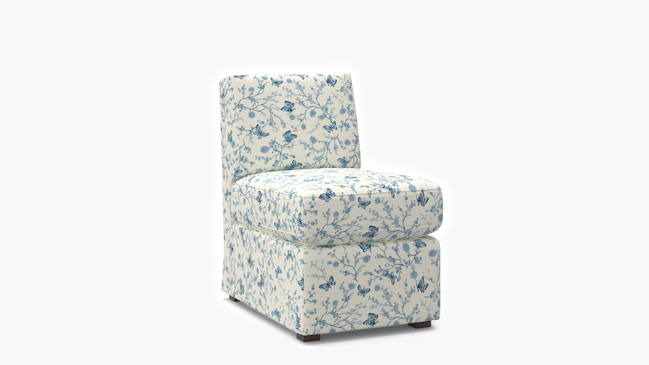 Petite Slipper Chair, Delft Mariposa - Image 1