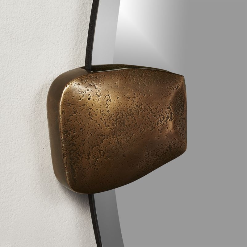 Depp Brass Tab Round Mirror 32" - Image 2