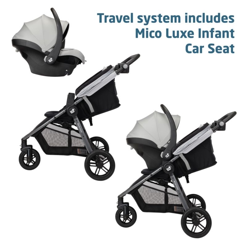 Maxi-Cosi ® Gia XP Luxe Midnight Moon 3-Wheel Stroller & Mico ™ Luxe Infant Car Seat Travel System - Image 2