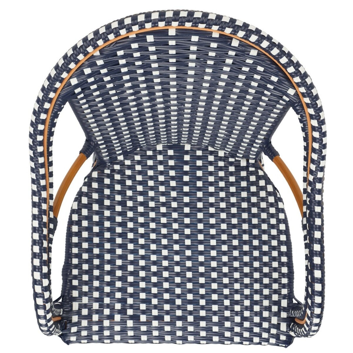 California Counter Stool W Arm - Navy/White - Safavieh - Image 4