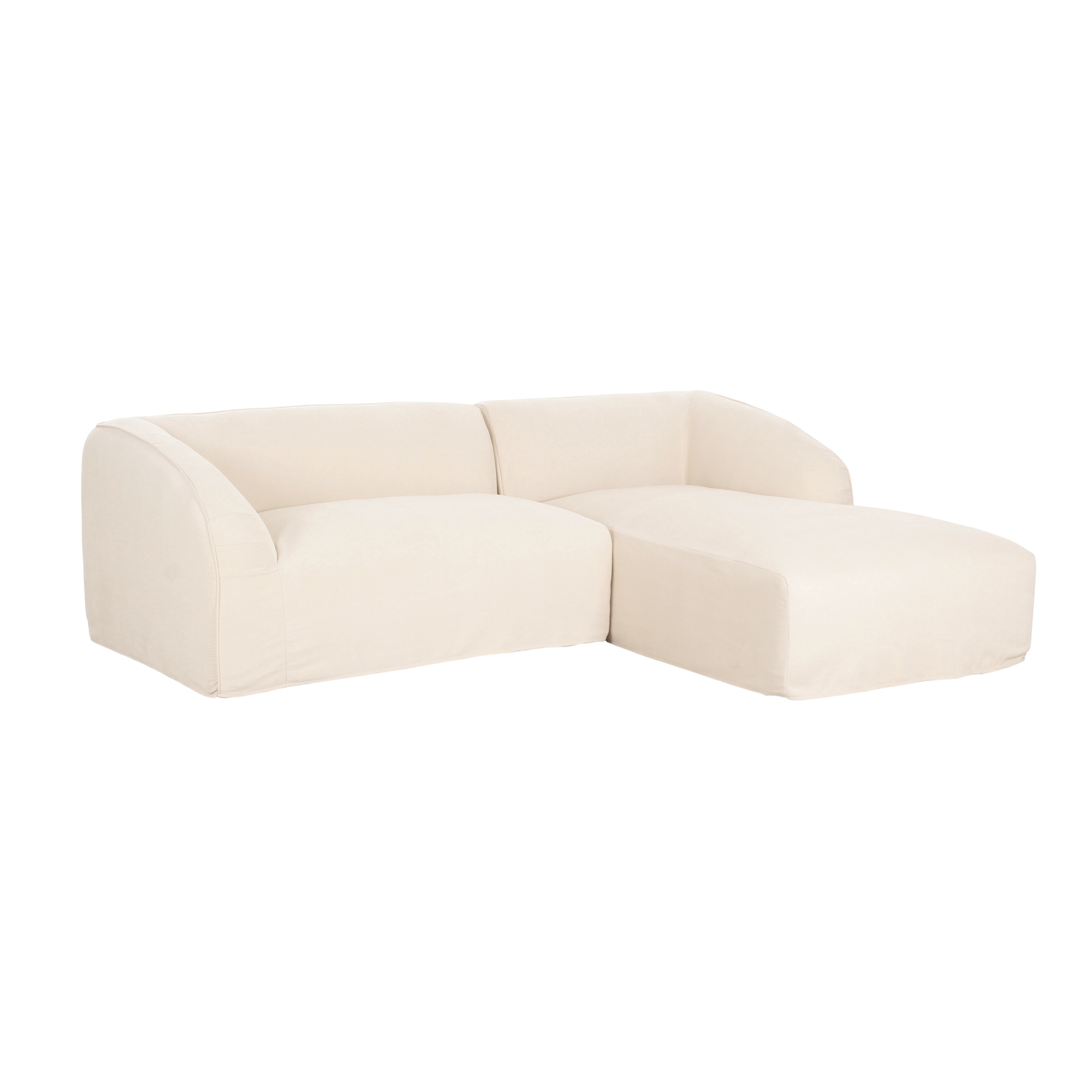 Isla Nook 2 Piece Modular Sectional Right Beige - Image 1