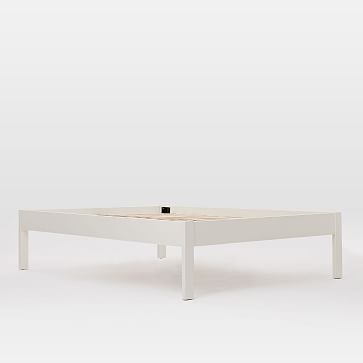 Tall Simple Bed Frame, Twin, White - Image 2