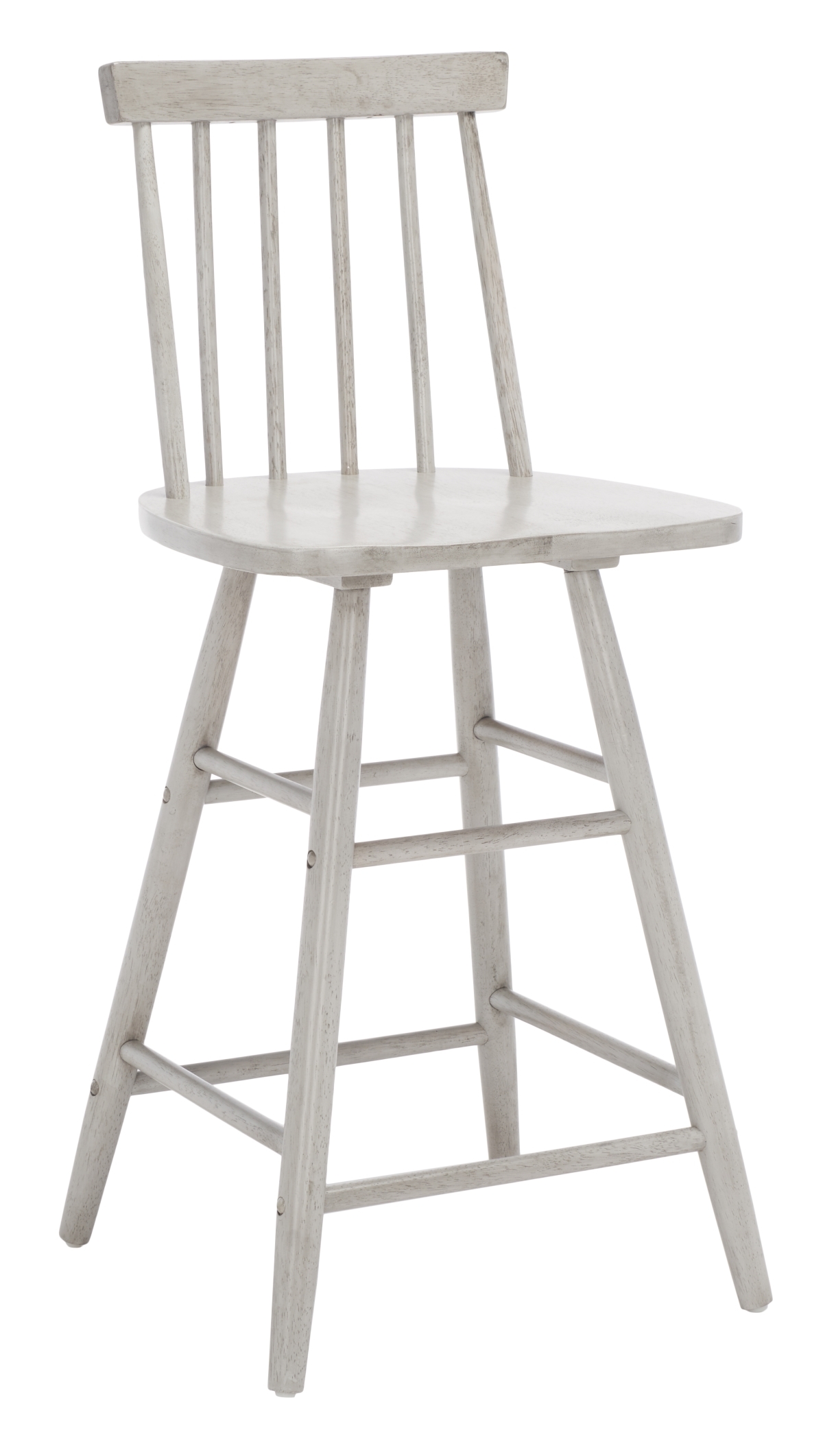 May Wood Counter Stool - Grey - Safavieh - Image 3