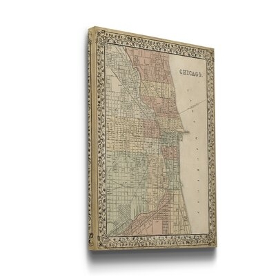 Plan of Chicago - Printon Canvas - Image 0