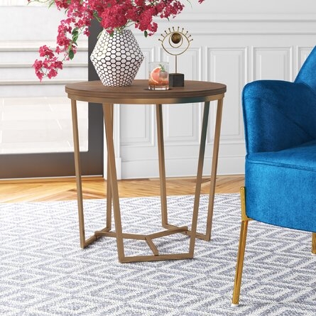 Gerardo 23.2'' Tall Solid Wood 3 Legs End Table - Image 3