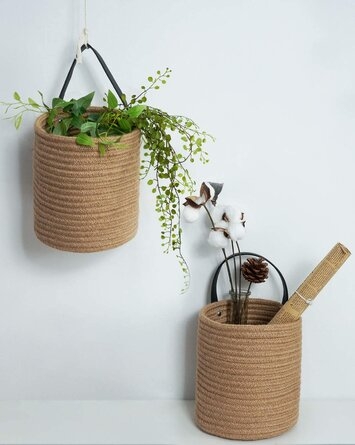 Jute Woven Hanging Baskets, Set of 2 - Image 4