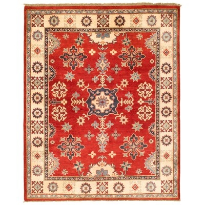 One-of-a-Kind Hypoluxo Hand-Knotted 2010s Gazni Red 5' x 6'3" Wool Area Rug - Image 0