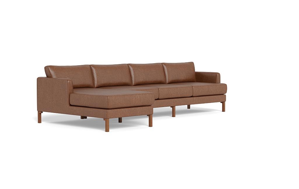 Winslow Leather 4-Seat Left Chaise Sectional - Image 1