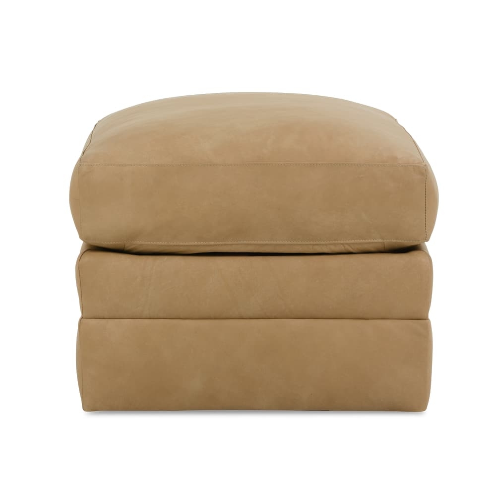 Madeline Leather Ottoman - Image 2