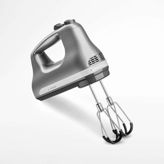 KitchenAid ® Contour Silver 6-Speed Hand Mixer with Flex Edge Beaters - Image 0