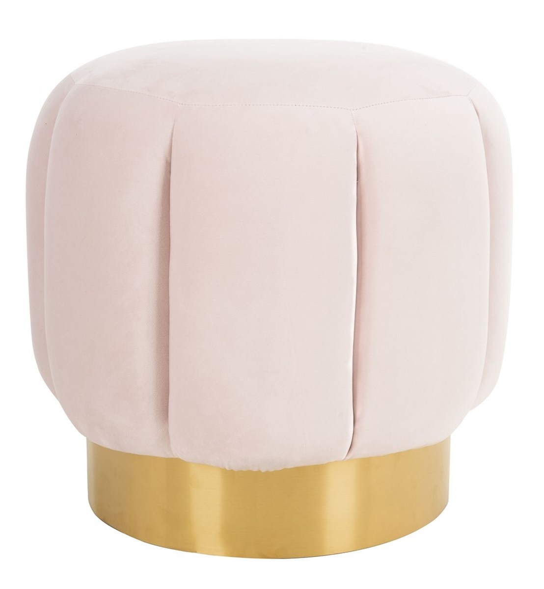 Maxine Channel Tufted Otttoman - Pink - Safavieh - Image 0