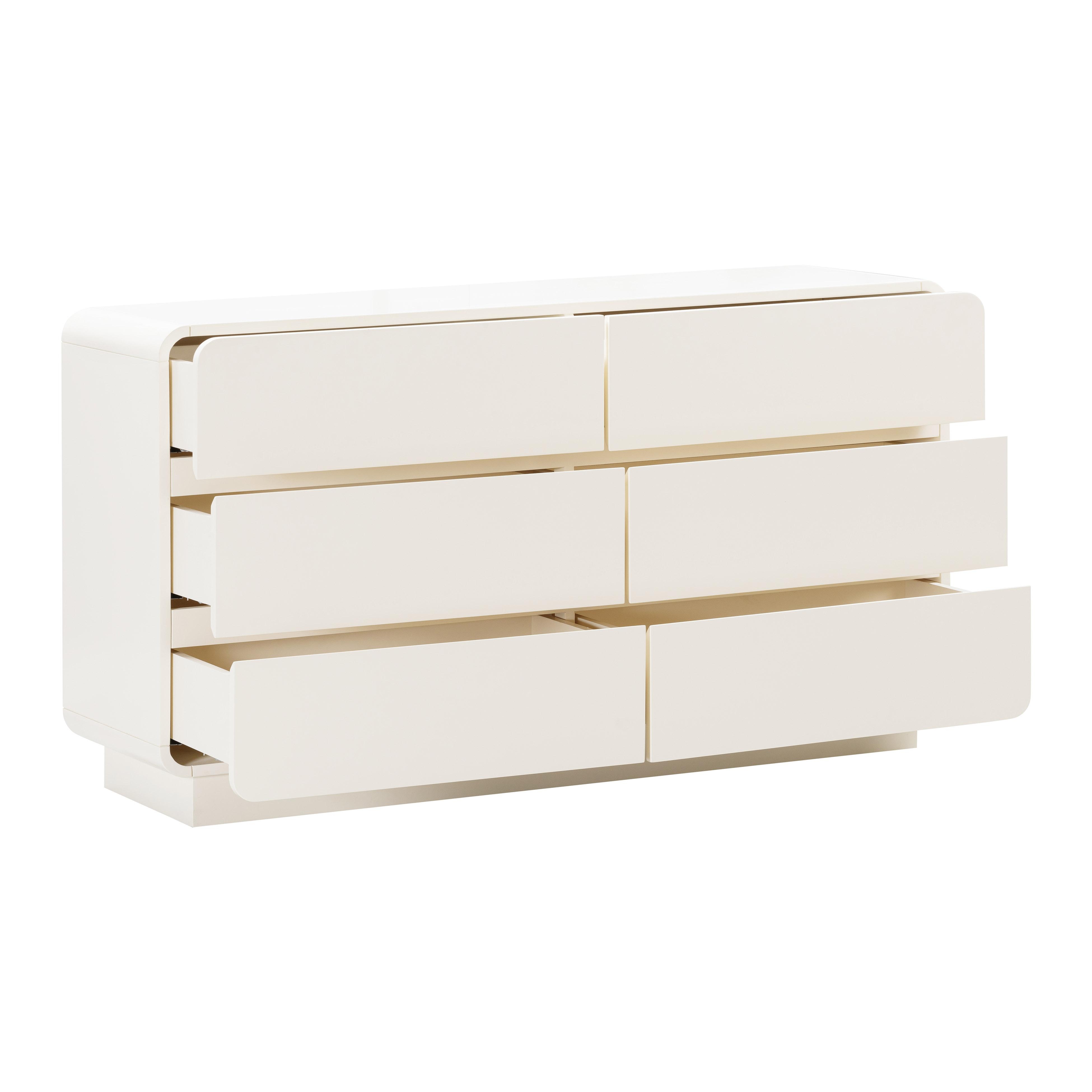 Sagura Cream 6-Drawer Dresser - Image 2