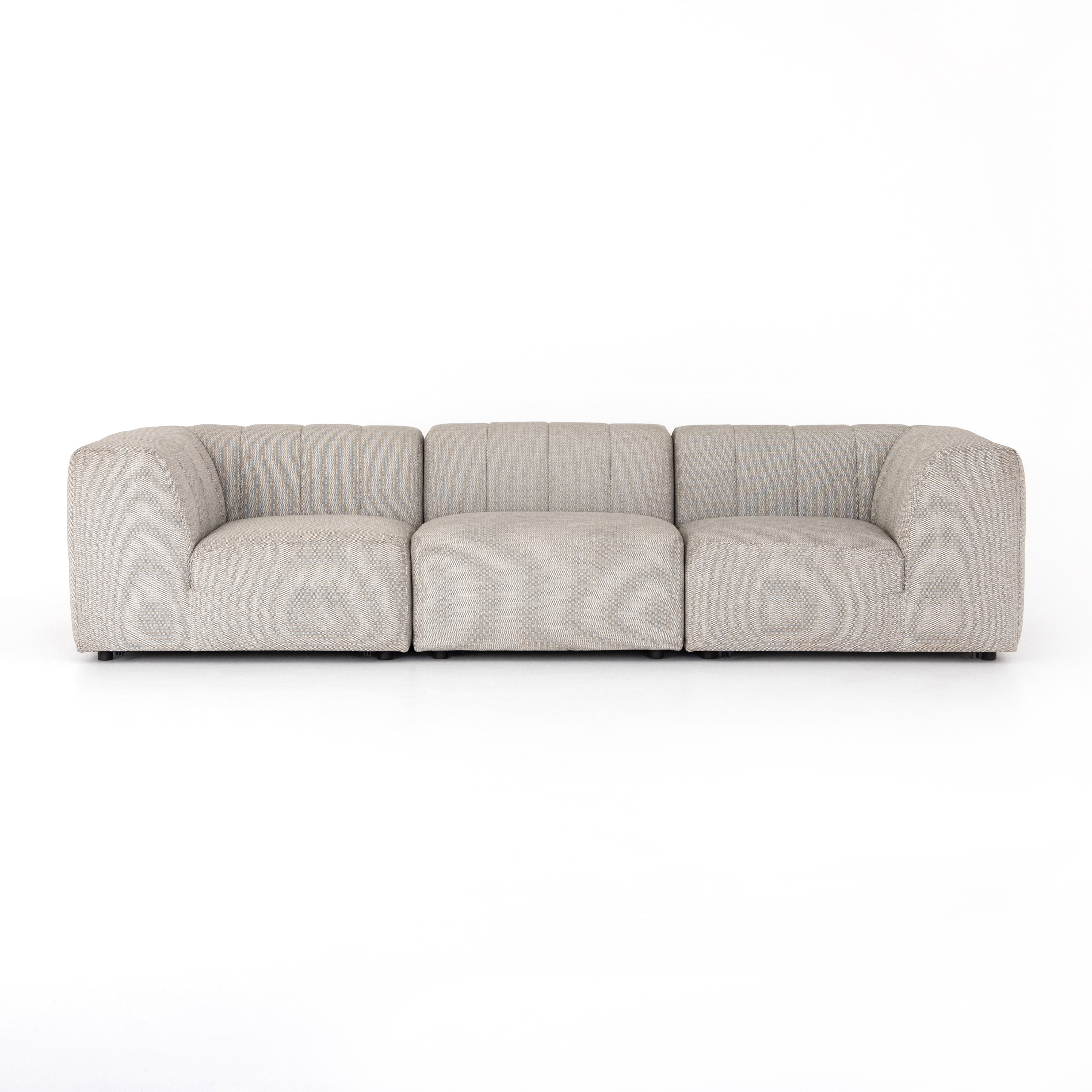 Gwen Outdoor 3 Pc Sectional-Faye Ash - Image 4