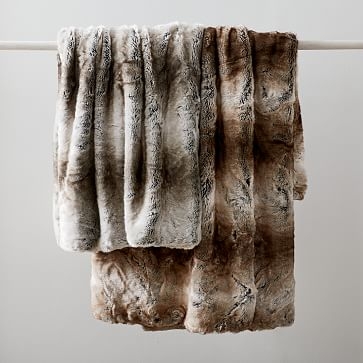 Faux Fur Chinchilla Throw, Frost Gray, 47"x60" - Image 3