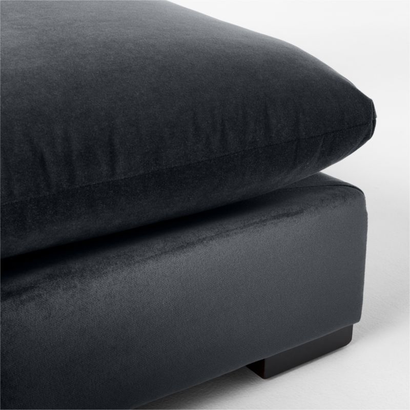 Deseo Charcoal Grey Performance Velvet Deep Depth Armless Chair - Image 5