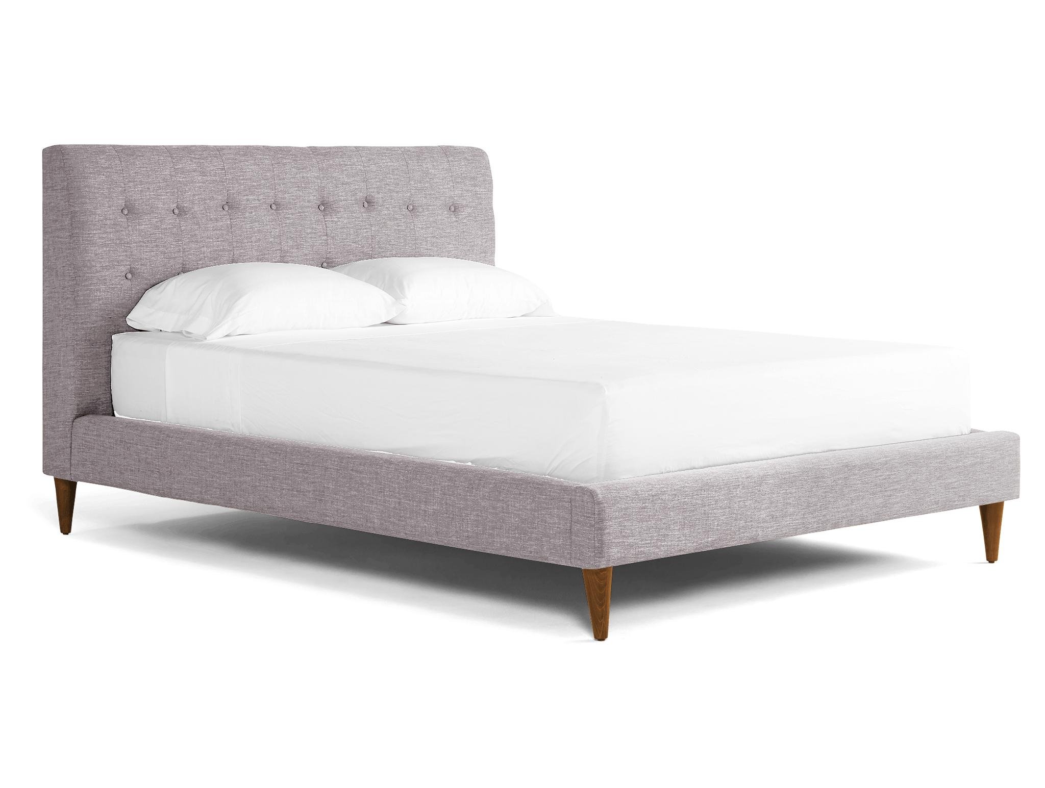 Gray Eliot Mid Century Modern Bed - Milo Dove - Mocha - Full - Image 1