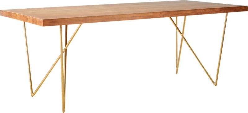 Dylan Brass Table 36"x80" - Image 2