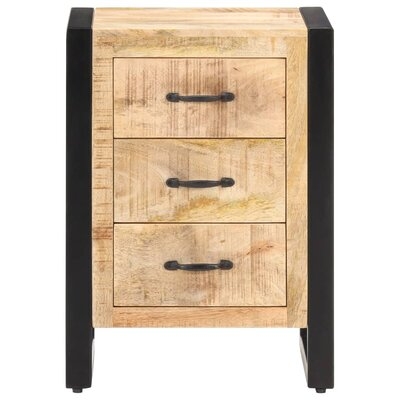 Millwood Pines Bedside Cabinet 15.7"X13.8"X21.7" Solid Mango Wood - Image 0