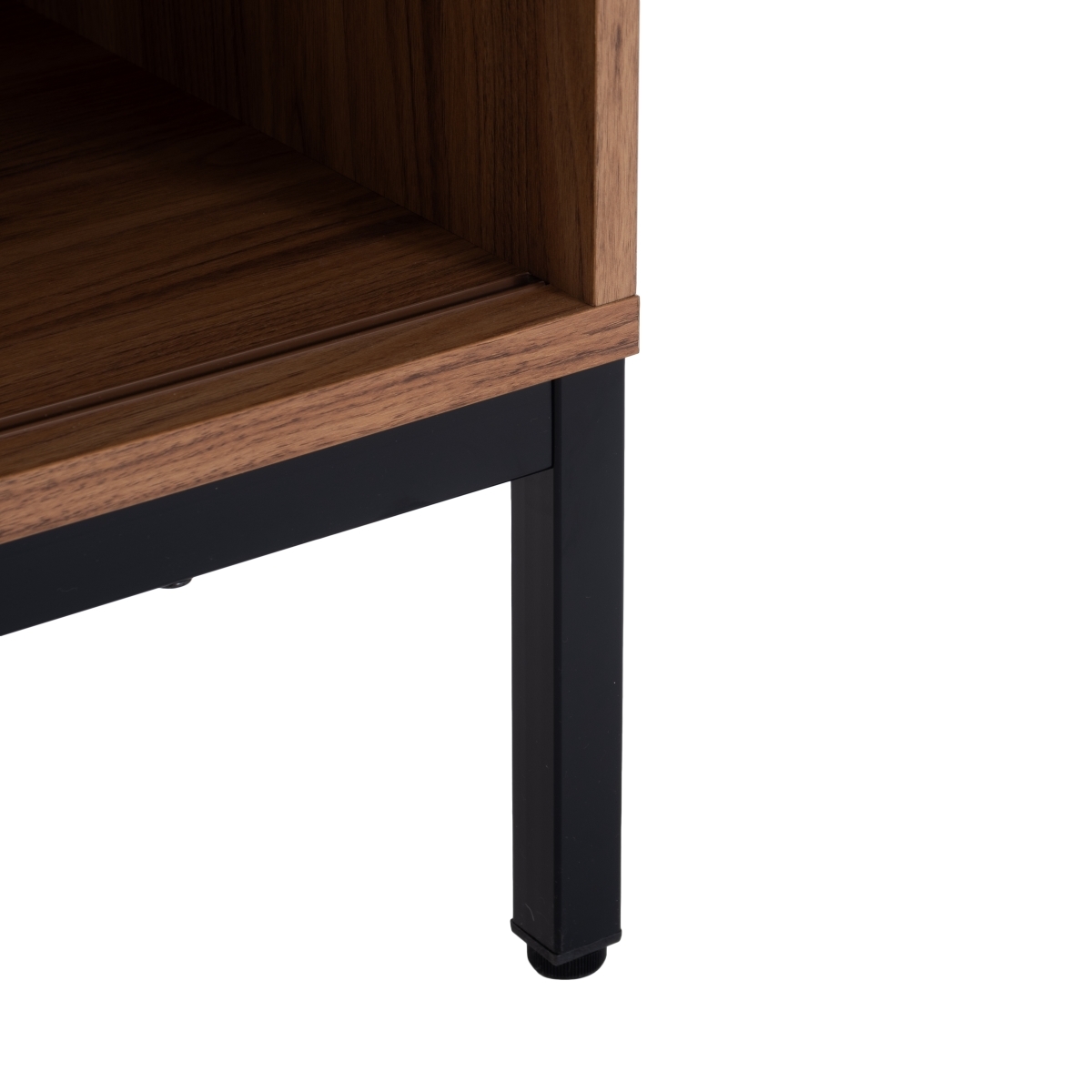 Lylia 1 Door Media Stand - Oak / Black - Safavieh - Image 4