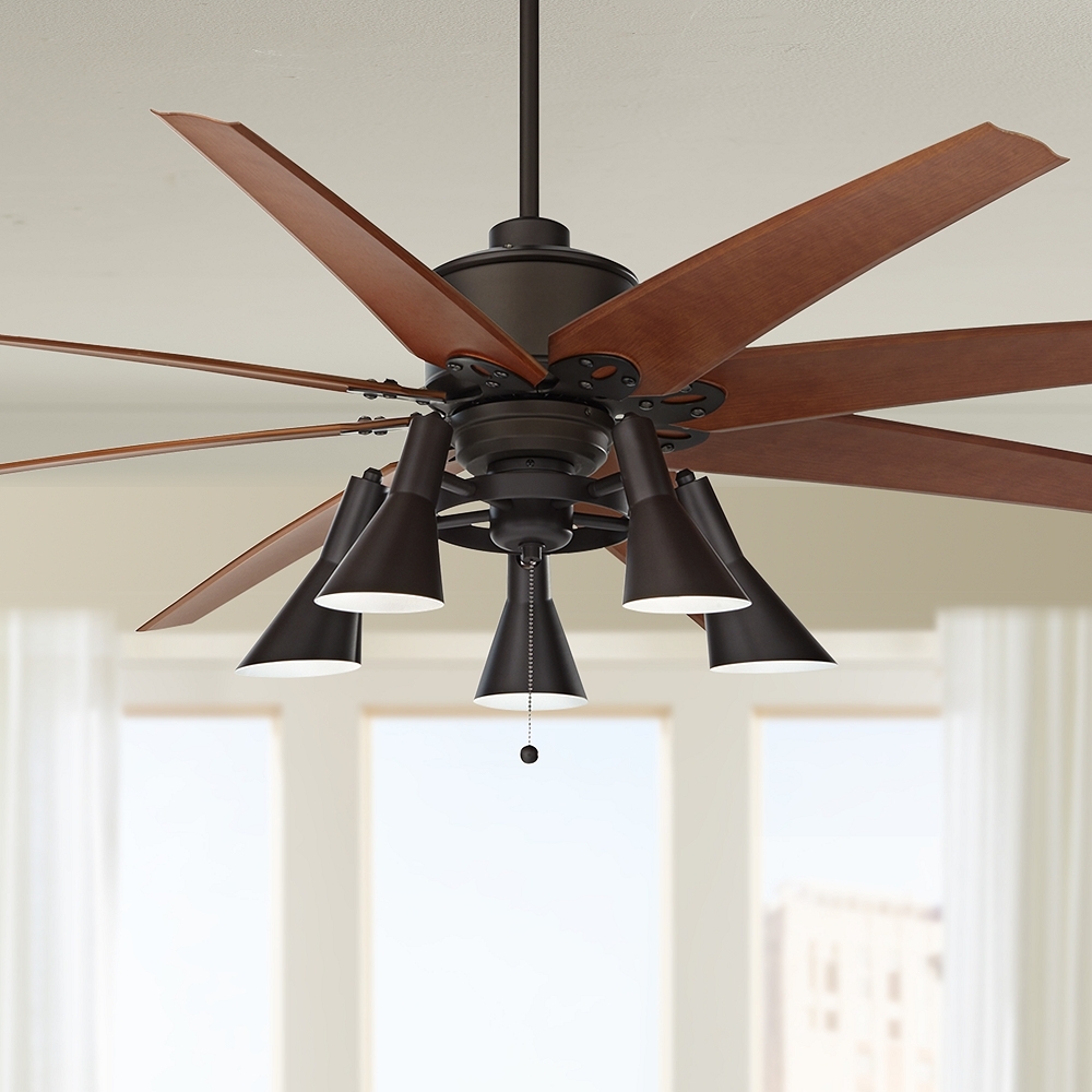72" Predator English Bronze Retro LED Ceiling Fan - Image 0