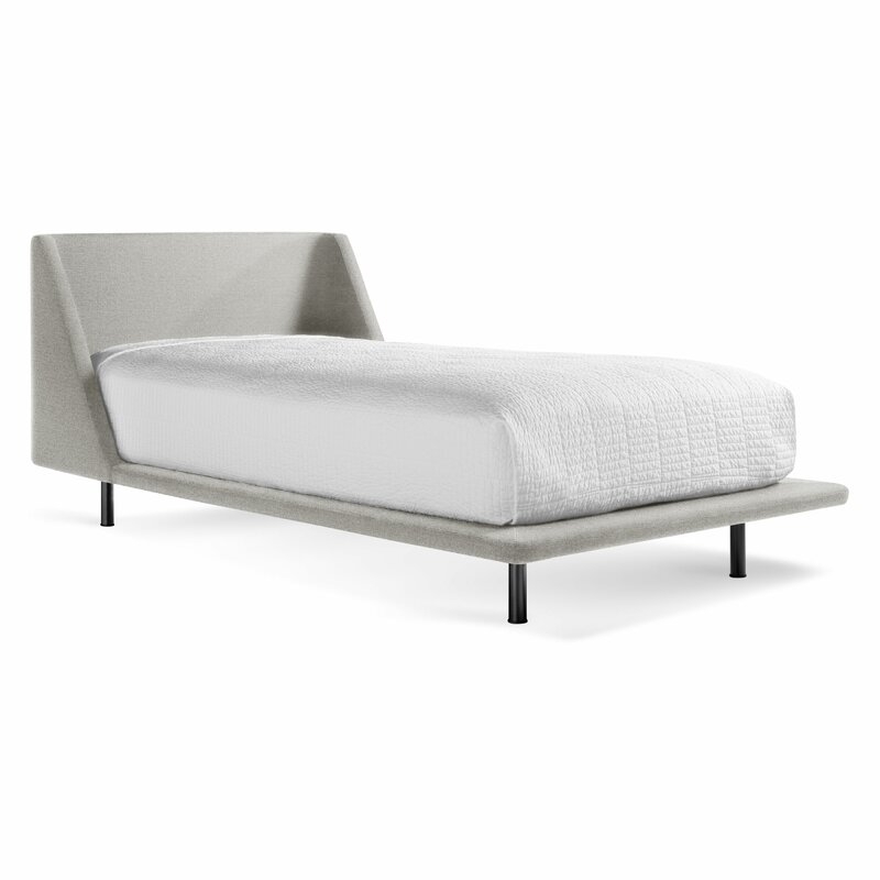 Blu Dot Nook Upholstered Platform Bed Size: Twin, Color: Edwards Light Gray - Image 0