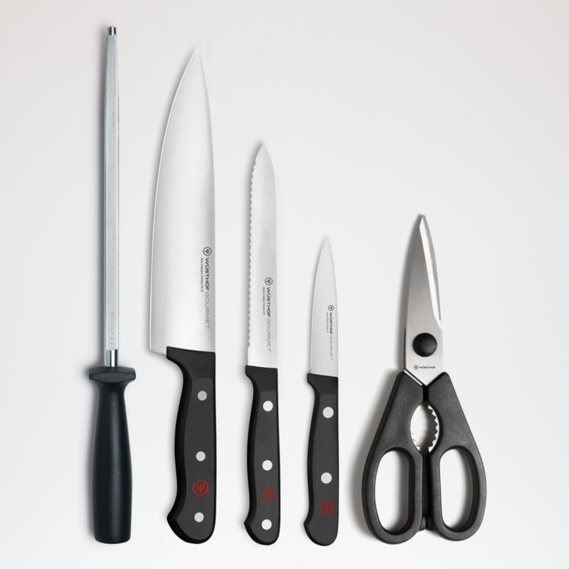 Wusthof ® Gourmet 6-Piece Natural Knife Block Set - Image 1