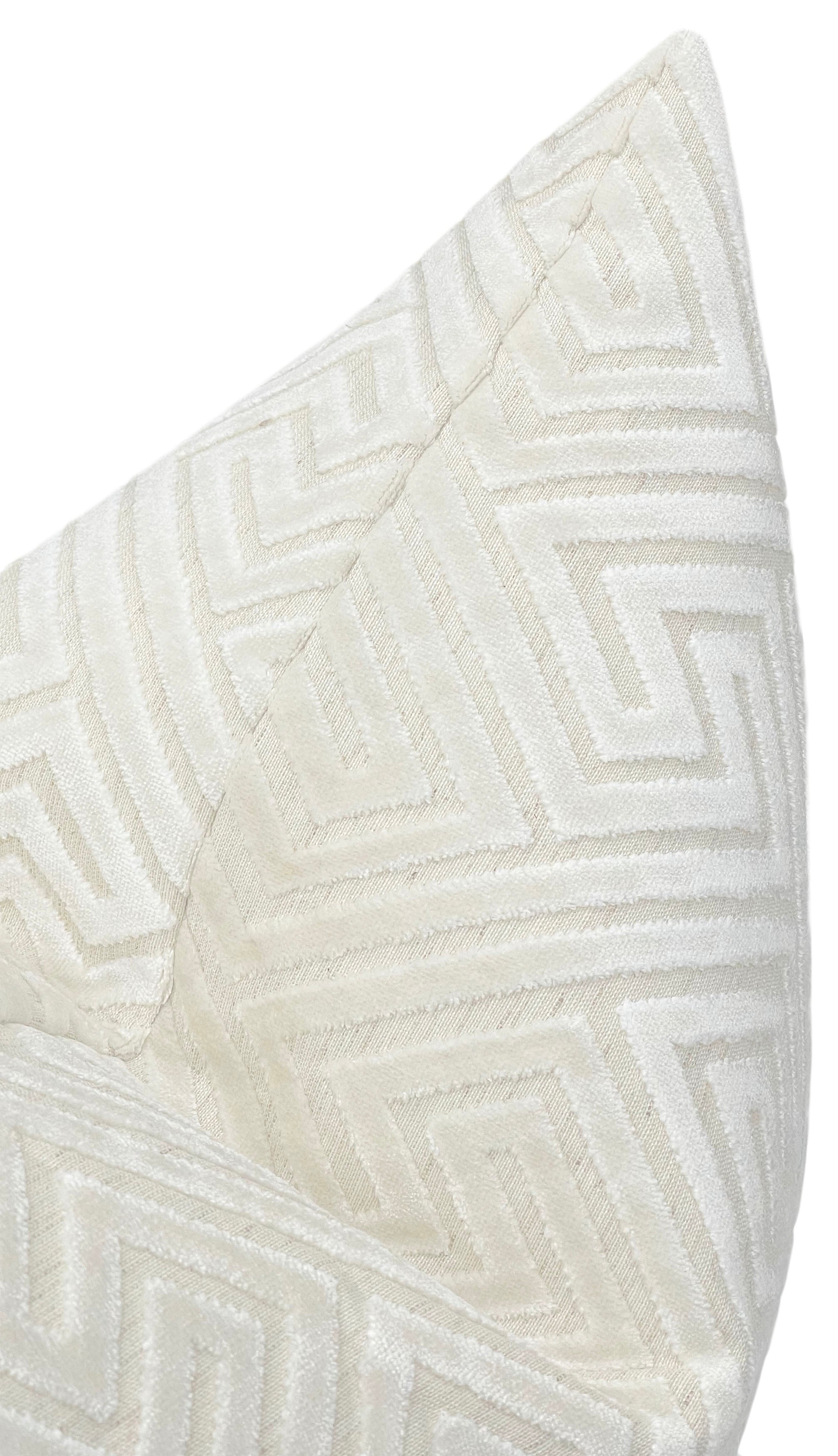 ROMAN CUT VELVET // ALABASTER - 20” X 26” STANDARD SHAM - Image 2