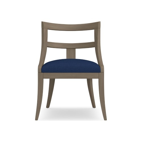 Piedmont Side Chair, Standard Cushion, Perennials Performance Basketweave, Denim - Image 0