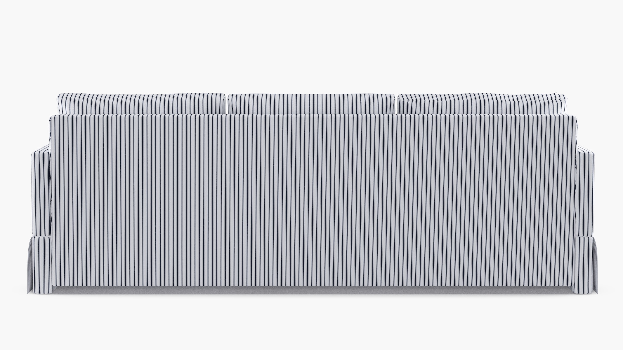 Skirted Track Arm Sofa, Navy Classic Ticking Stripe, Extra Deep (43") - Image 3