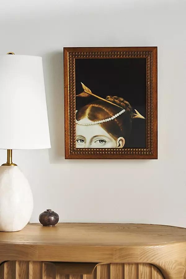 Portrait of a Lady with Arrow and Pearls Wall Art - Image 0