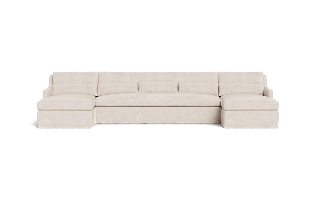 Ella Slipcovered 3-Piece 5-Seat U-Sectional - Image 0