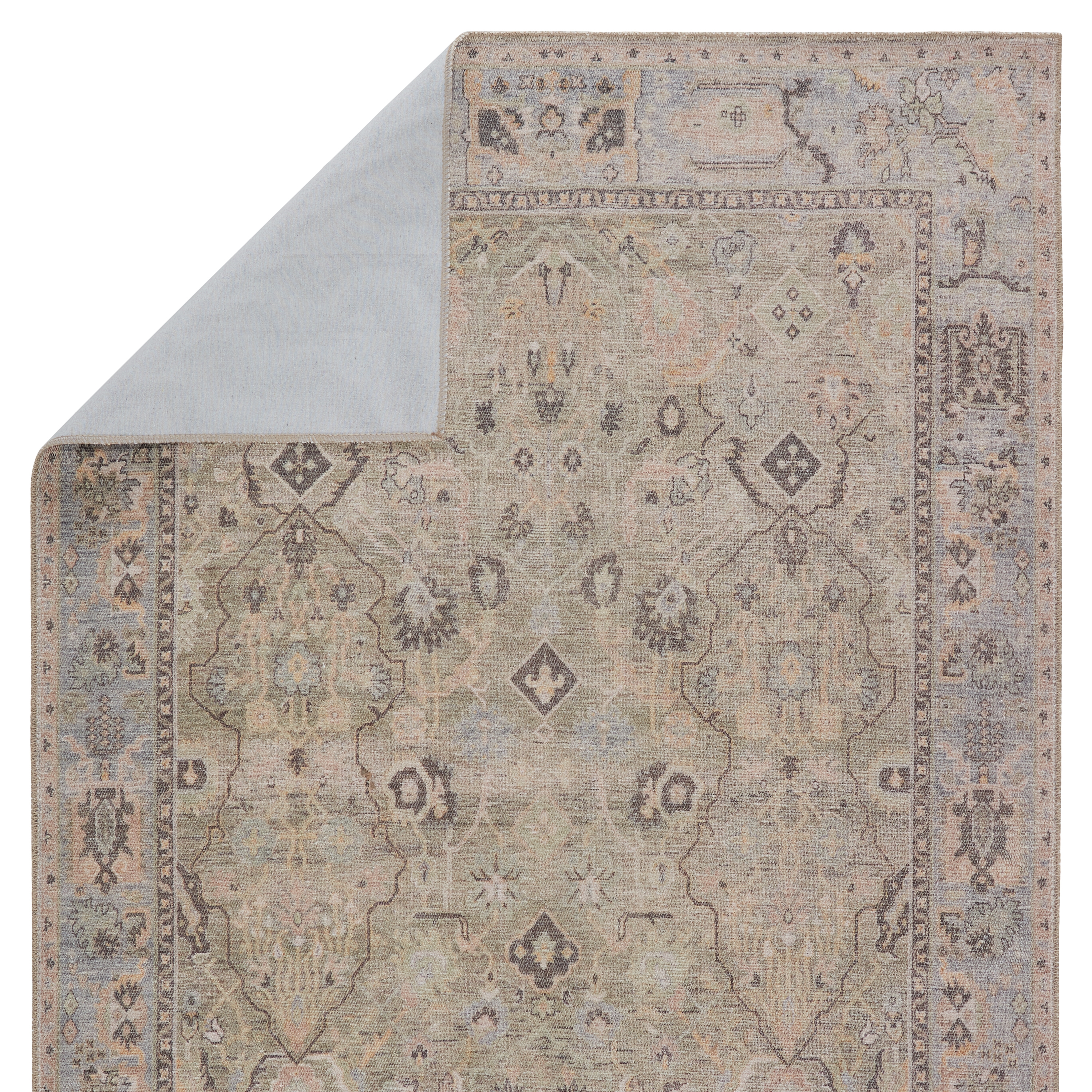 Avin Oriental Green/ Blue Area Rug (7'6"X9'6") - Image 2