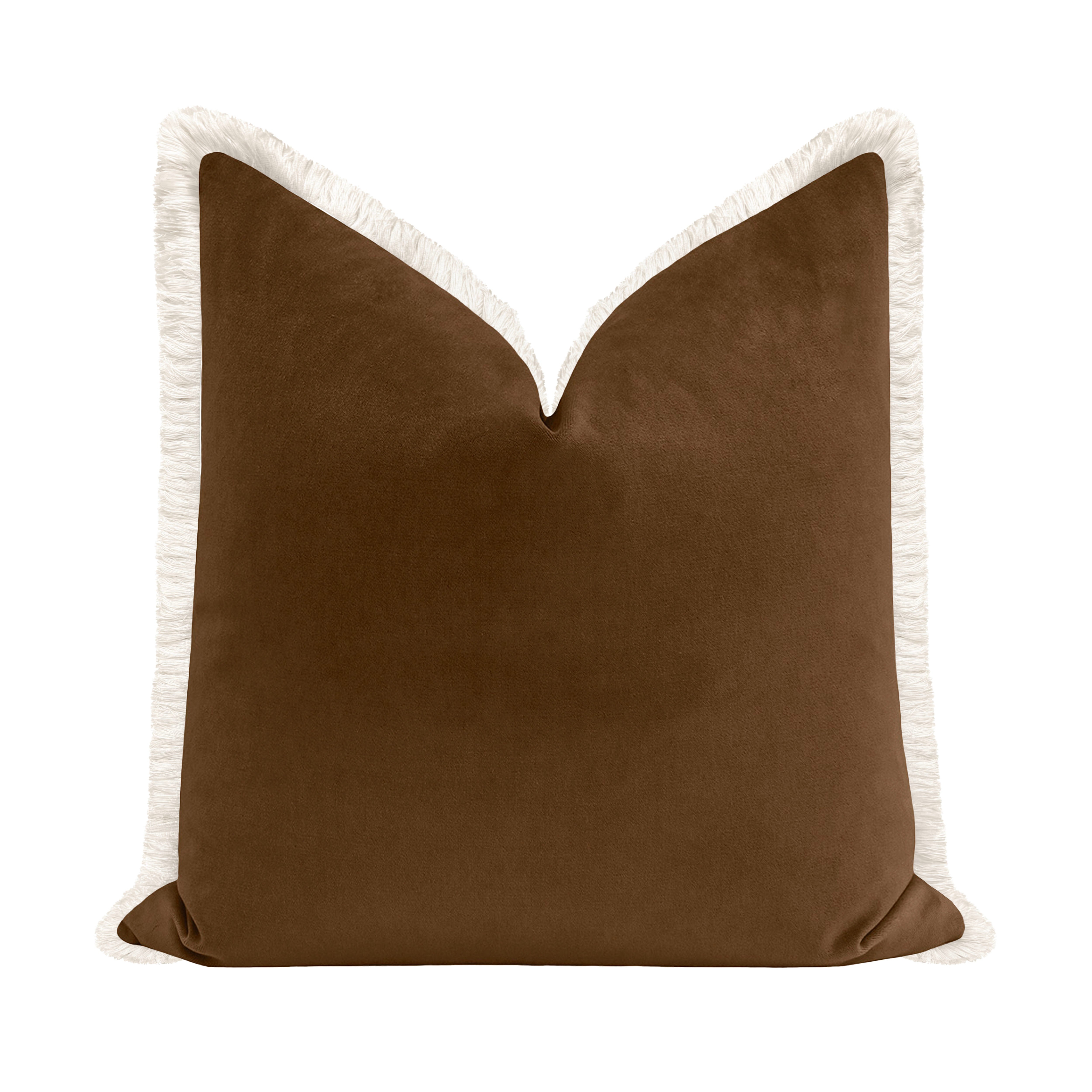 SOCIETY VELVET // SABLE + FRINGE - 14" X 24" / Bone Fringe - Image 0