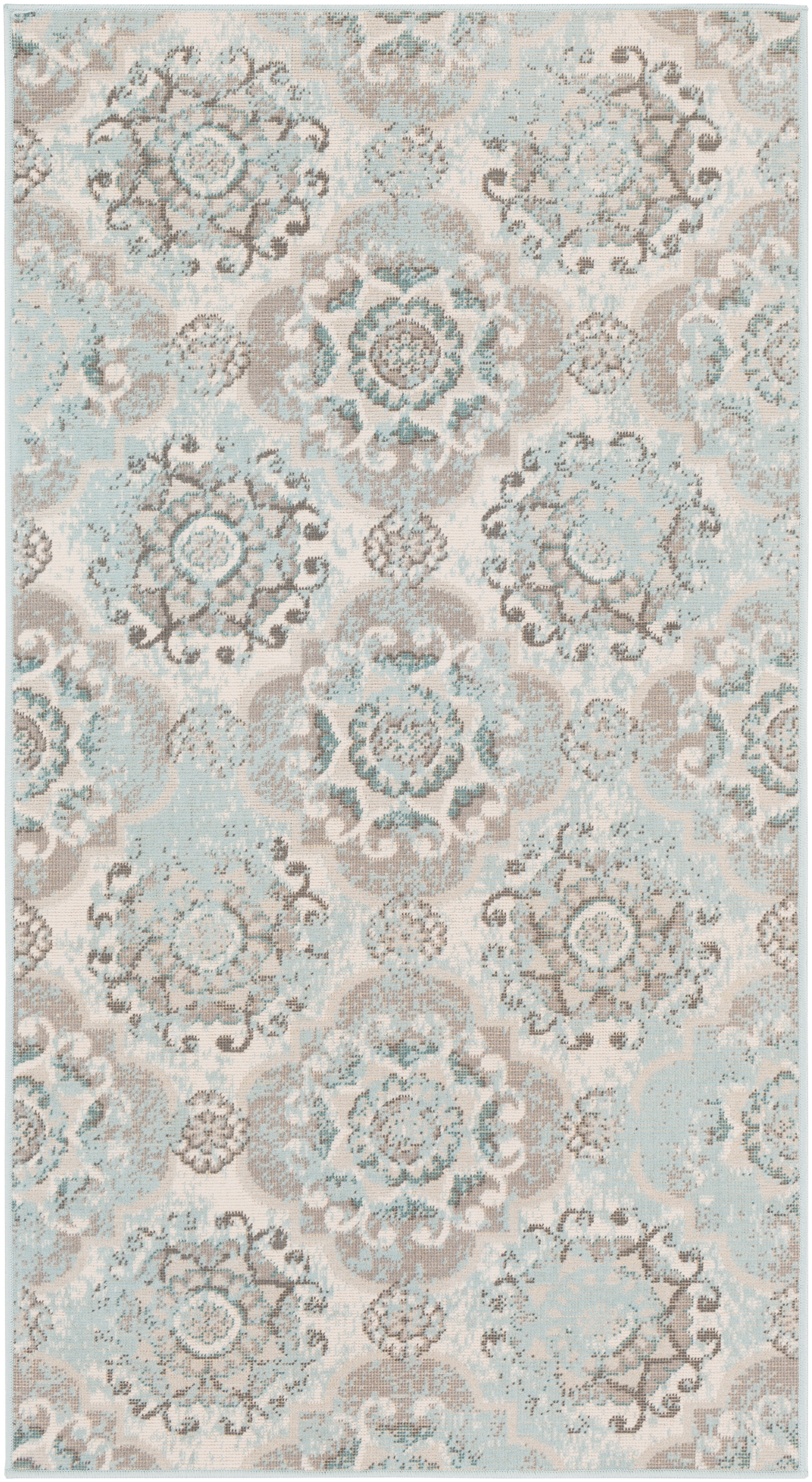 Mavrick Beige Indoor 2'8" x 5' Machine Woven Rug - Image 0