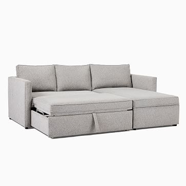 Harris Set 43: RA Pop-Up Sleeper, LA Pop-Up Storage Chaise, Poly, Twill, Sand, Concealed Supports - Image 3