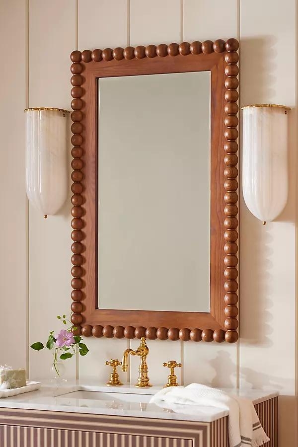Pippa Wood Bobbin Rectangle Dressing Floor Mirror - Image 0