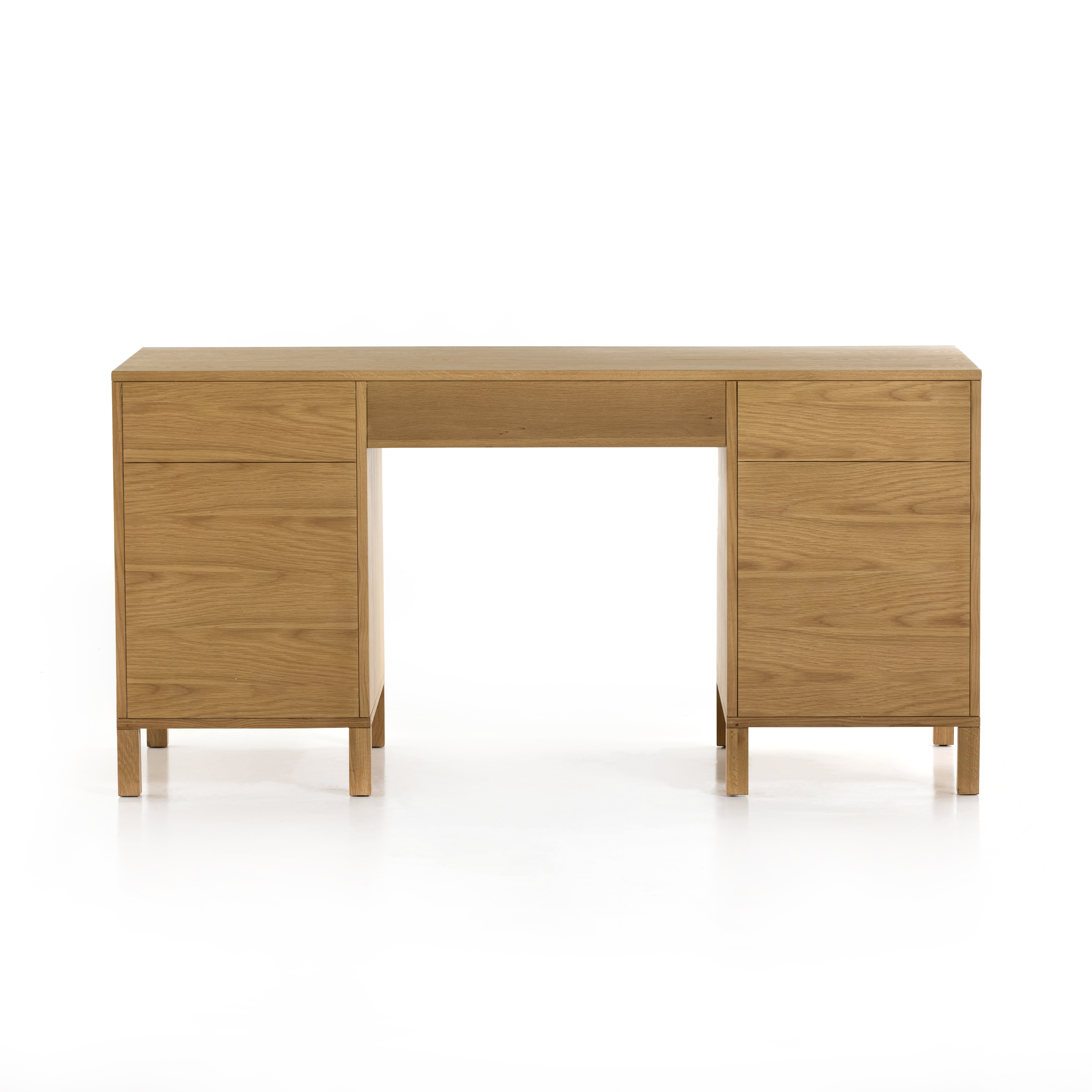 Allegra Executive Desk-Honey Oak Veneer - Image 5