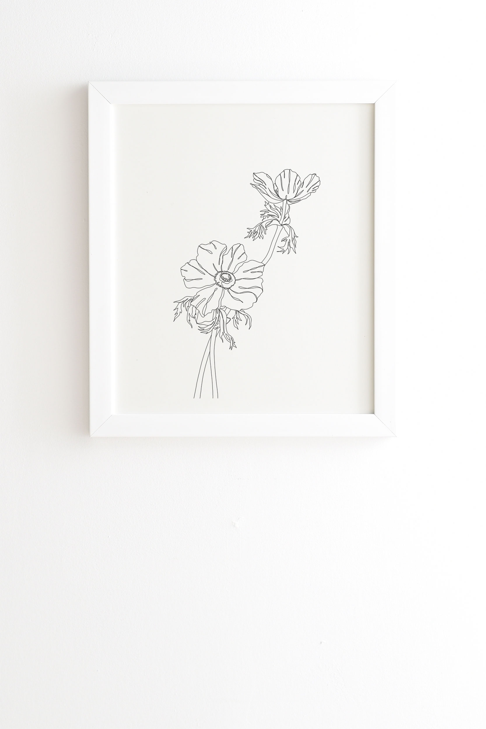 Botanical Illustration Joan by The Colour Study - Framed Wall Art Basic White 30" x 30" - Image 0