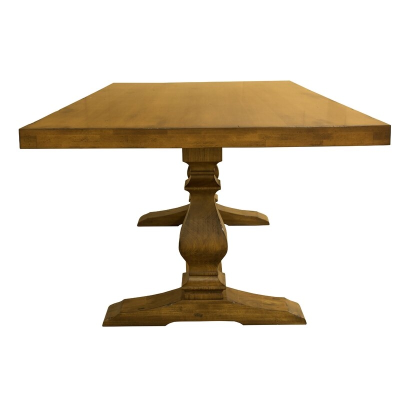 Ashford Maple Dining Table Color: Distressed Nantucket, Size: 29.75" H x 80" W x 42" D - Image 1
