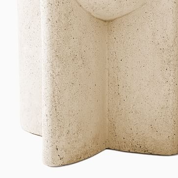 Monti White Lava Stone Side Table - Image 3