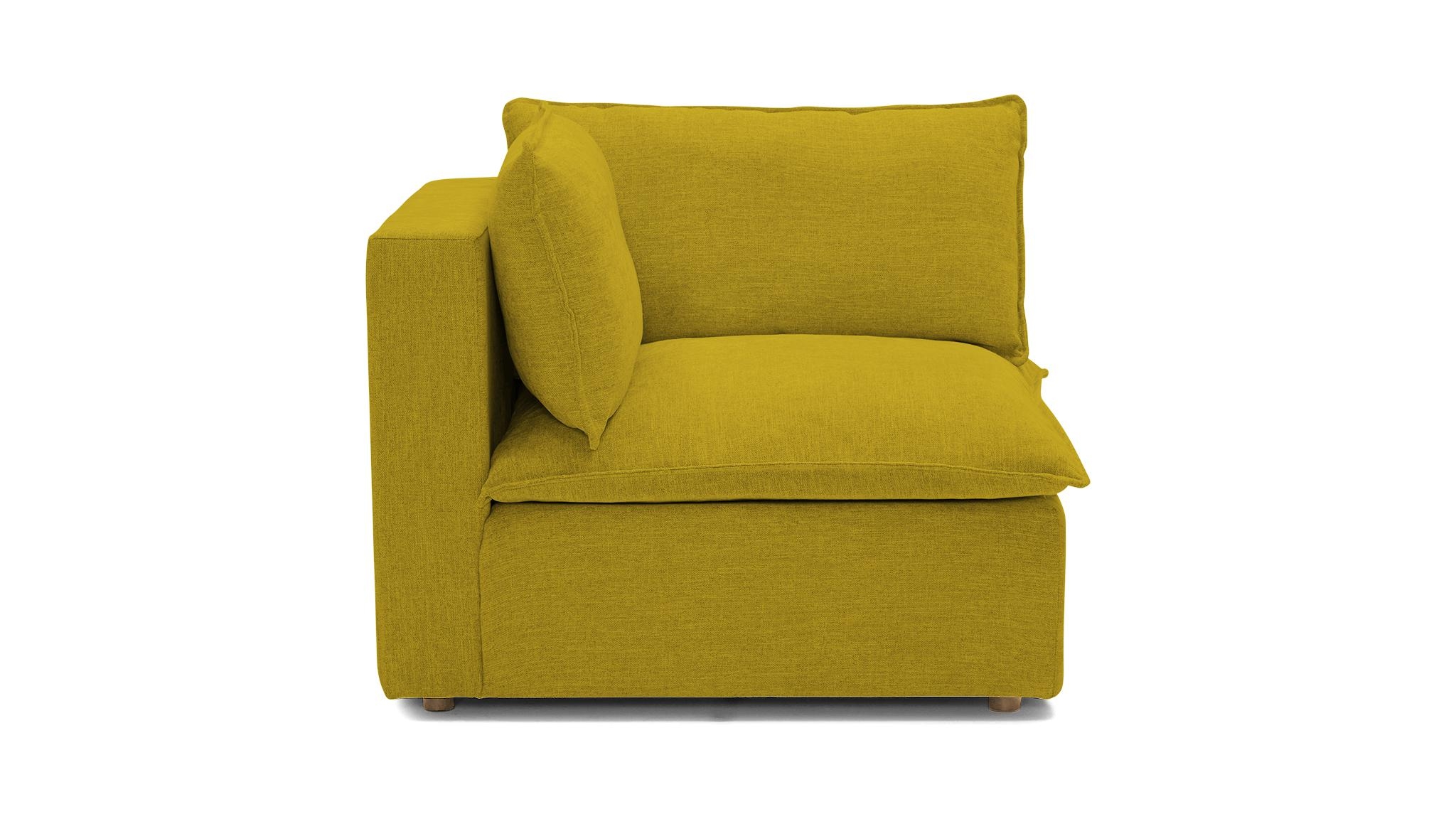 Yellow Haine Mid Century Modern Corner Chair - Bloke Goldenrod - Image 0