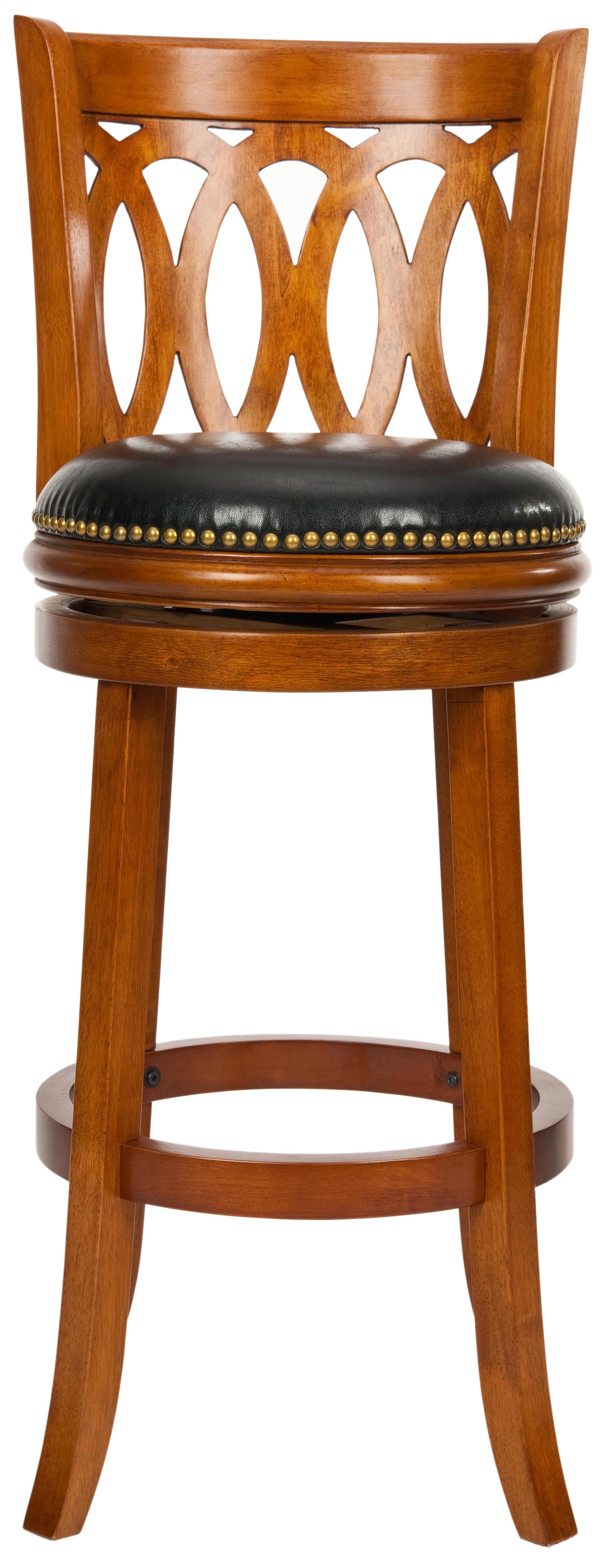 Baldwin Swivel Bar Stool - Cappuccino/Black - Safavieh - Image 0