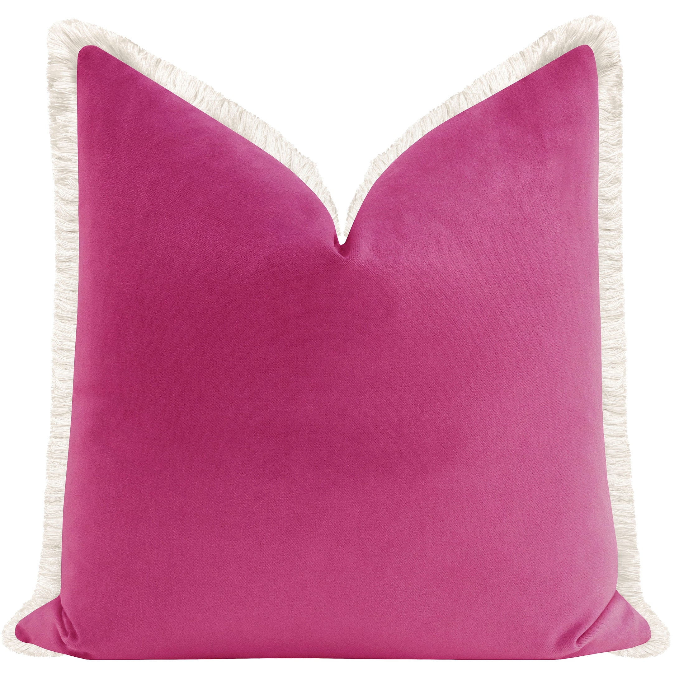 SOCIETY VELVET // CERISE + FRINGE - Sample 4" X 4" / Bone Fringe - Image 0