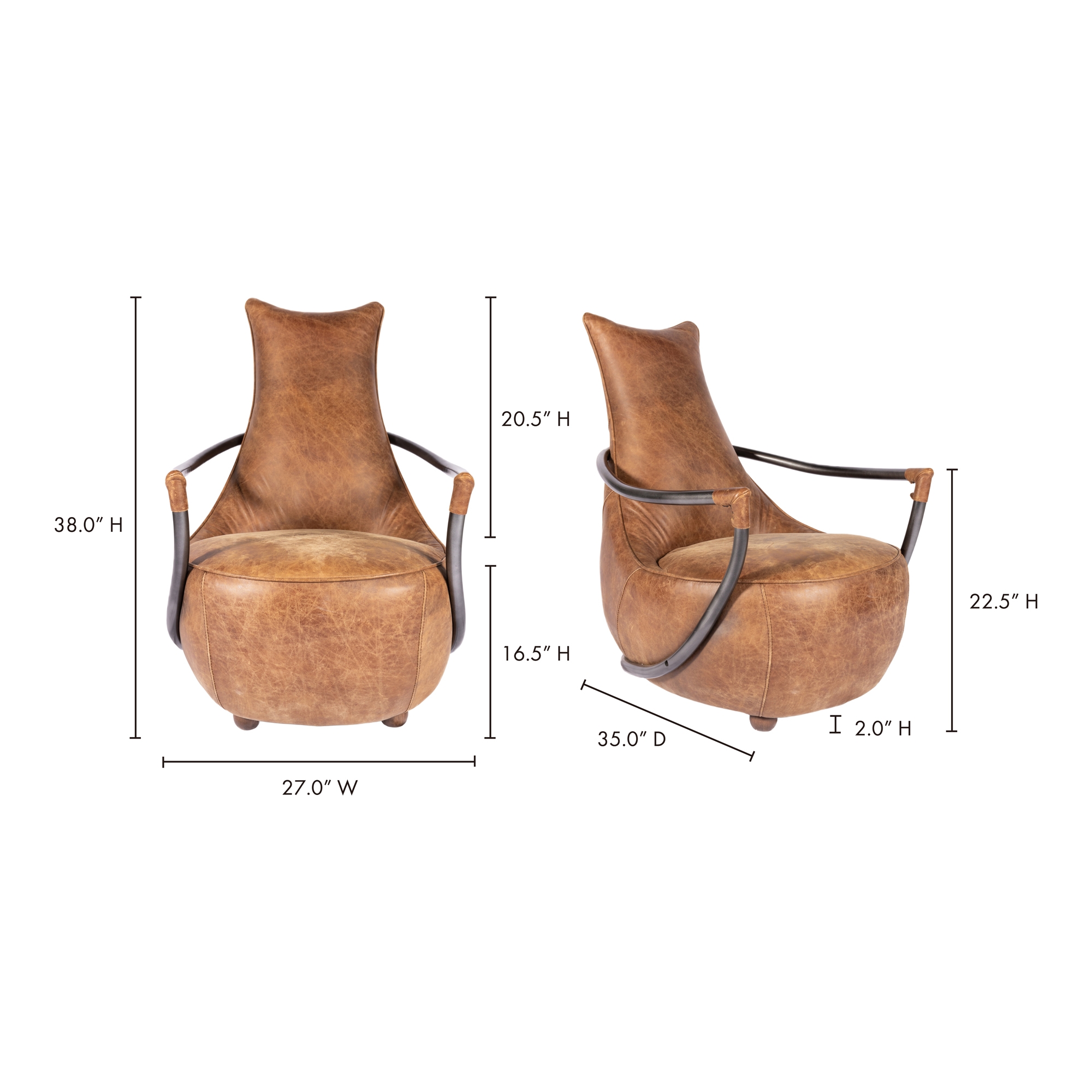 Carlisle Club Chair Brown - Image 10