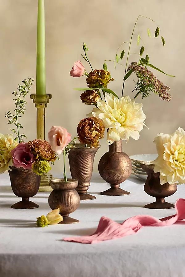 Metallic Glass Bud Vases, Set of 5 - Image 0