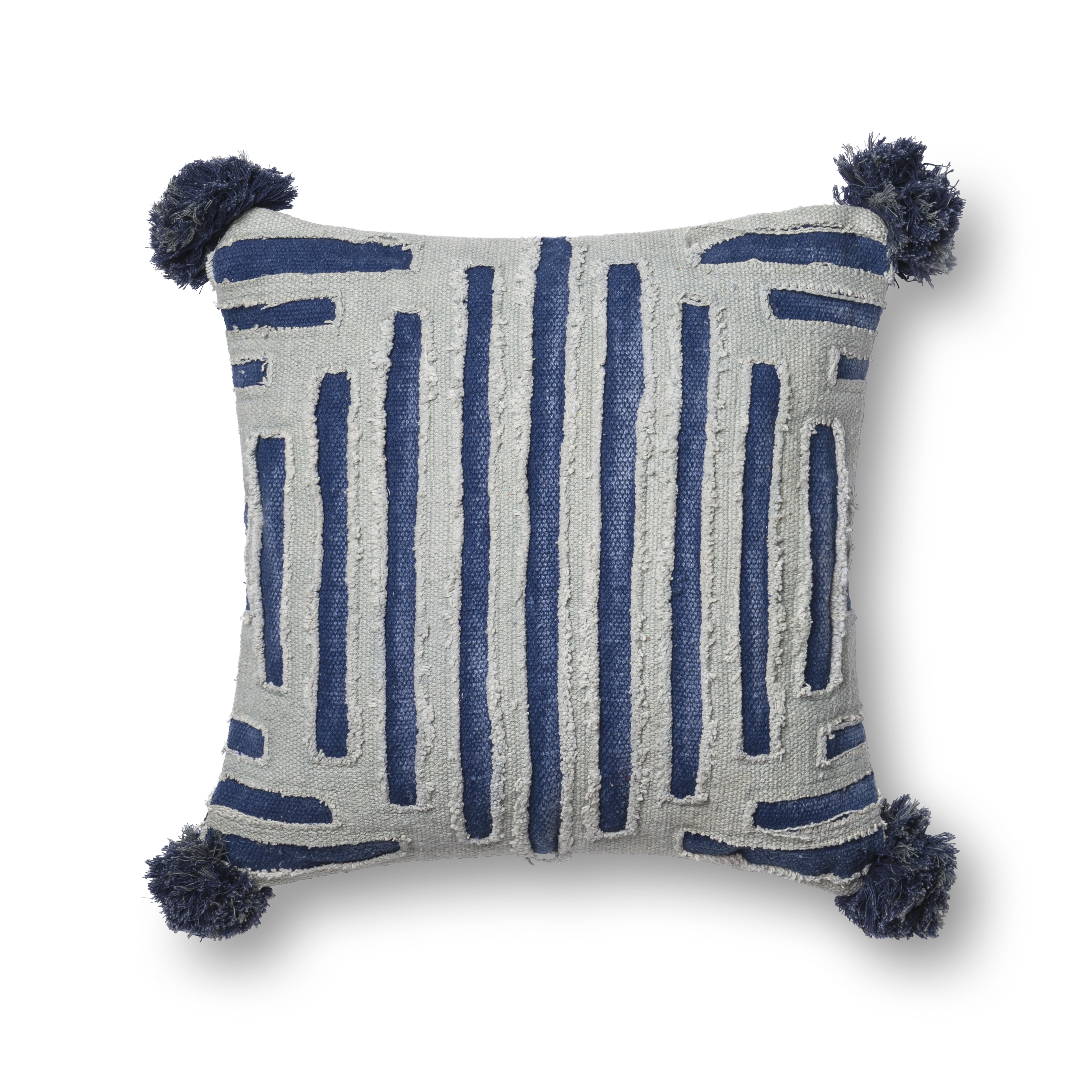 Loloi PILLOWS P0406 Blue / Grey 18" x 18" Cover Only - Image 0